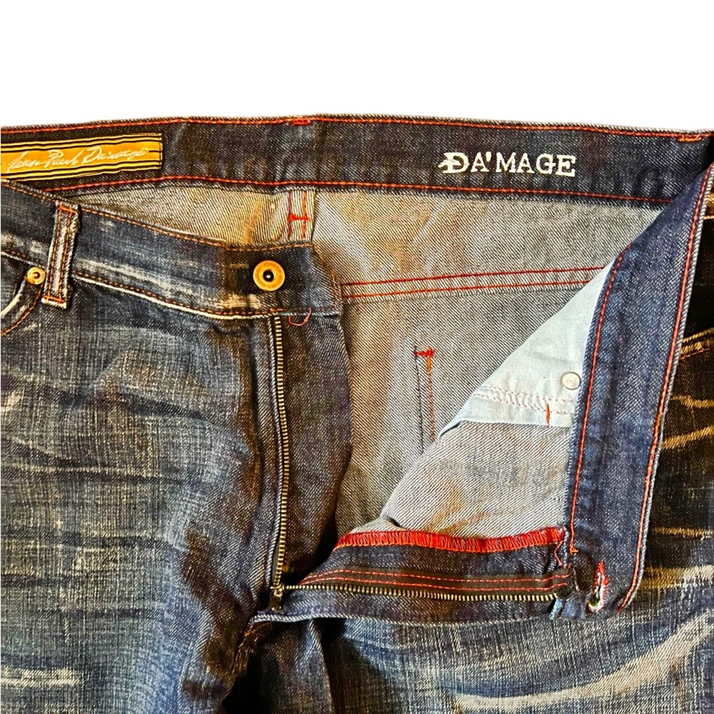 Jean Paul Damage Distressed Franco Blue Jeans 38 x 34 - Picture 3 of 10